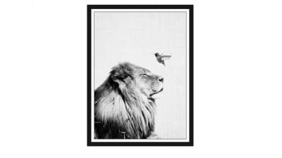 狮子蜂鸟装饰画SU模型下载_sketchup草图大师SKP模型