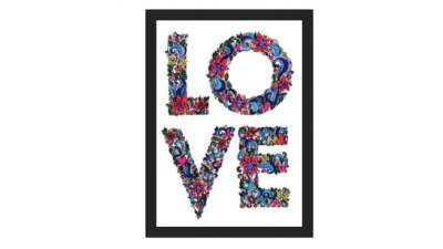 花纹LOVE海报挂画SU模型下载_sketchup草图大师SKP模型