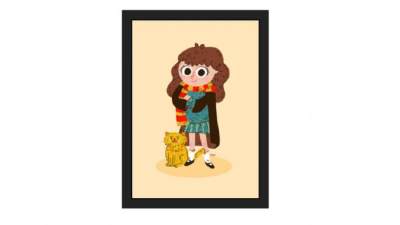 卡通形象赫敏海挂画SU模型下载_sketchup草图大师SKP模型