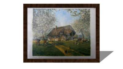 乡下生活绘画挂画SU模型下载_sketchup草图大师SKP模型