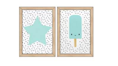 星星冰棍简约挂画SU模型下载_sketchup草图大师SKP模型