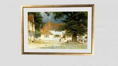 中世纪乡下生活油画挂画SU模型下载_sketchup草图大师SKP模型