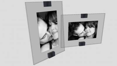 玻璃面板摆台相框装饰SU模型下载_sketchup草图大师SKP模型