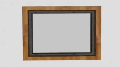 实木厚实相框设计SU模型下载_sketchup草图大师SKP模型