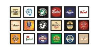 啤酒标志挂画系列SU模型下载_sketchup草图大师SKP模型