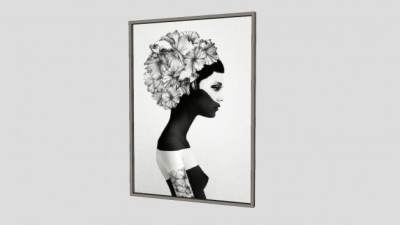 人形艺术挂画SU模型下载_sketchup草图大师SKP模型