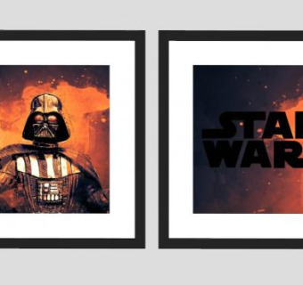 星球大战海报挂画SU模型下载_sketchup草图大师SKP模型