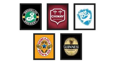 国外啤酒标志挂画系列SU模型下载_sketchup草图大师SKP模型