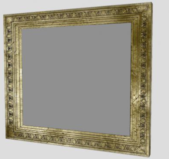 复古金边色挂画相框SU模型下载_sketchup草图大师SKP模型