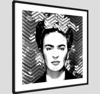 女性人物肖像绘画装饰画SU模型下载_sketchup草图大师SKP模型