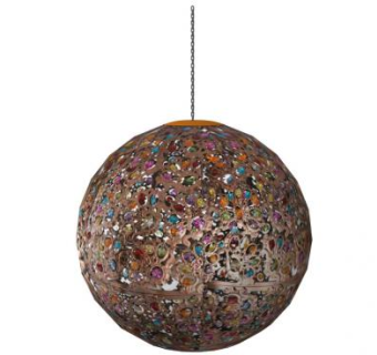 金属镶嵌宝石球型装饰灯SU模型下载_sketchup草图大师SKP模型