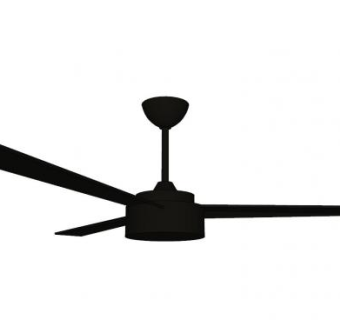 黑色家居吊扇SU模型下载_sketchup草图大师SKP模型