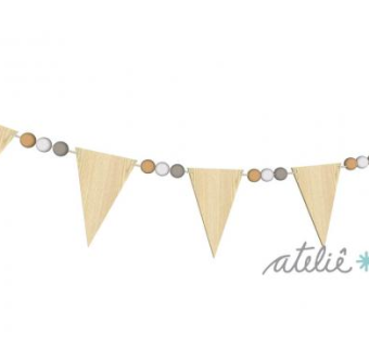 木板三角旗墙上挂饰SU模型下载_sketchup草图大师SKP模型