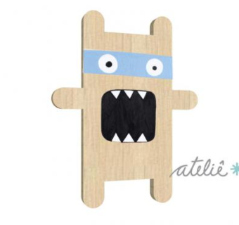 怪兽木板墙饰SU模型下载_sketchup草图大师SKP模型