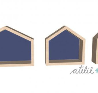 小木屋形状木龛墙饰装饰SU模型下载_sketchup草图大师SKP模型