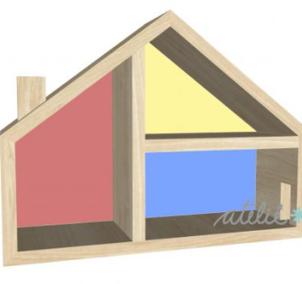 小木屋木制木龛SU模型下载_sketchup草图大师SKP模型