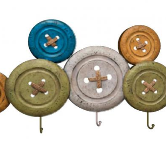 多色复古纽扣衣帽架SU模型下载_sketchup草图大师SKP模型