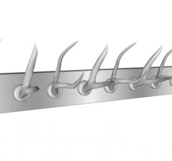 金属猎人角衣帽钩SU模型下载_sketchup草图大师SKP模型