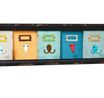 复古木板衣帽钩SU模型下载_sketchup草图大师SKP模型