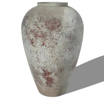 装饰性陶罐器皿SU模型下载_sketchup草图大师SKP模型