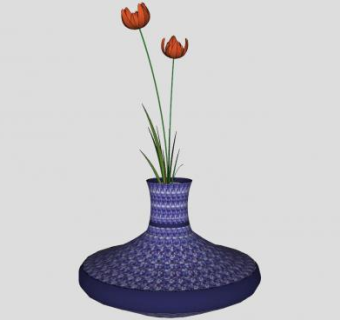 家居装饰花瓶插花SU模型下载_sketchup草图大师SKP模型