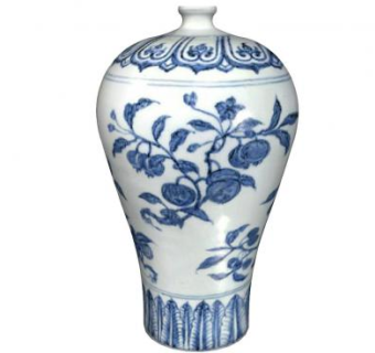 陶瓷烧制青花瓷花瓶SU模型下载_sketchup草图大师SKP模型