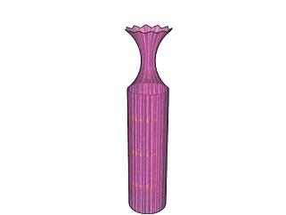创意玻璃花瓶透明彩色室内摆件SU模型下载_sketchup...