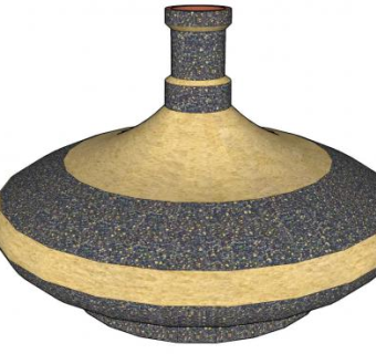 巴基斯坦工艺品花瓶SU模型下载_sketchup草图大师SKP模型