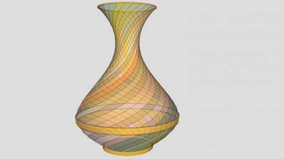 五彩缤纷的玻璃花瓶SU模型下载_sketchup草图大师SKP模型