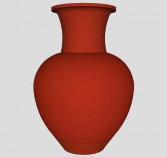 漆烧橙花瓶SU模型下载_sketchup草图大师SKP模型