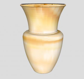 浅黄色陶瓷花瓶SU模型下载_sketchup草图大师SKP模型