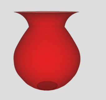 红色透明玻璃花瓶SU模型下载_sketchup草图大师SKP模型