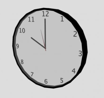 现代黑色简约时钟SU模型下载_sketchup草图大师SKP模型