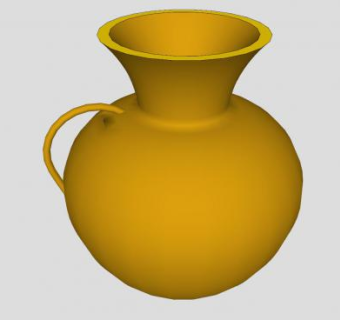 单耳盛水陶罐SU模型下载_sketchup草图大师SKP模型