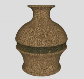 现代陶瓷花瓶工艺品SU模型下载_sketchup草图大师SKP模型