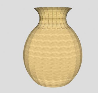 现代广口陶瓷花瓶SU模型下载_sketchup草图大师SKP模型