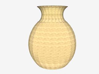 现代广口陶瓷花瓶SU模型下载_sketchup草图大师SKP模型