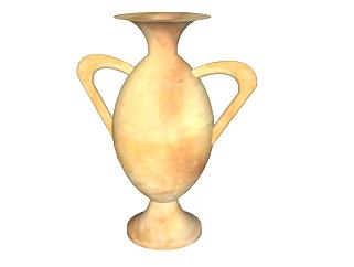 古埃及双耳陶瓷花瓶SU模型下载_sketchup草图大师SKP模型
