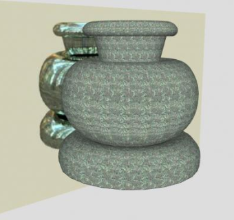 绿色大理石花瓶SU模型下载_sketchup草图大师SKP模型