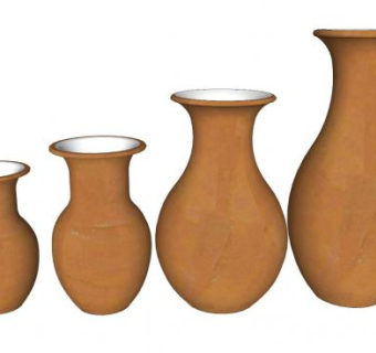 陶瓷花瓶容器系列SU模型下载_sketchup草图大师SKP模型