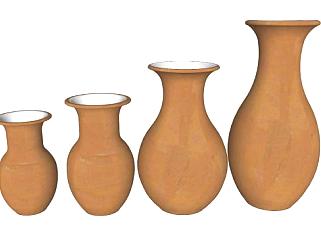 陶瓷花瓶容器系列SU模型下载_sketchup草图大师SKP模型