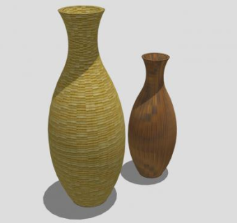 复古陶瓷花瓶摆件SU模型下载_sketchup草图大师SKP模型