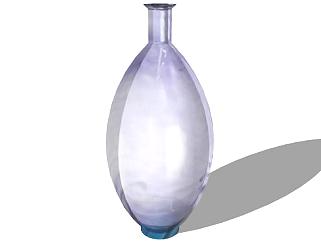 紫色<em>透明</em>玻璃花瓶SU模型下载_sketchup草图大师SKP模型
