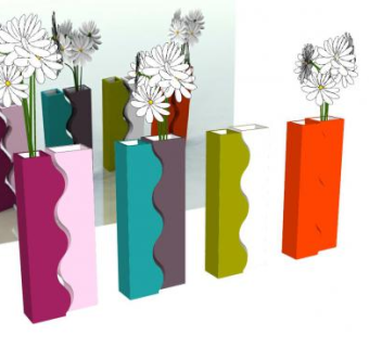 现代创意茶几花瓶摆件SU模型下载_sketchup草图大师SKP模型