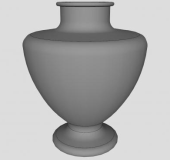 现代淡紫色陶瓷花瓶SU模型下载_sketchup草图大师SKP模型