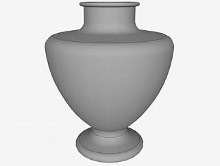 现代淡紫色陶瓷花瓶SU模型下载_sketchup草图大师SKP模型