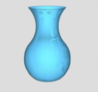 现代简约蓝色花瓶SU模型下载_sketchup草图大师SKP模型