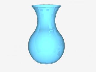 现代简约蓝色花瓶SU模型下载_sketchup草图大师SKP模型
