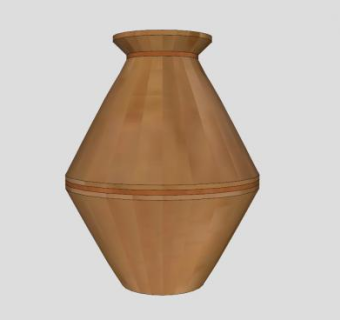 现代陶艺花瓶瓷器SU模型下载_sketchup草图大师SKP模型