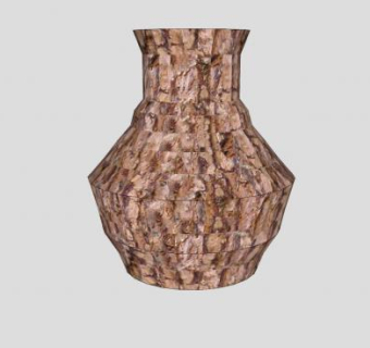 现代石铸花瓶装饰SU模型下载_sketchup草图大师SKP模型